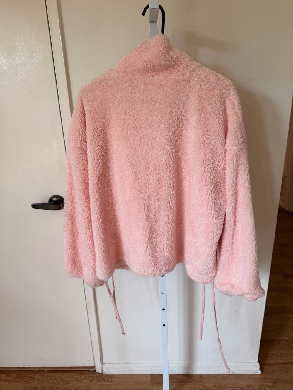 POL Pink Sherpa Half-Zip Pullover with Gray Chest Pocket - Picture 3 of 3